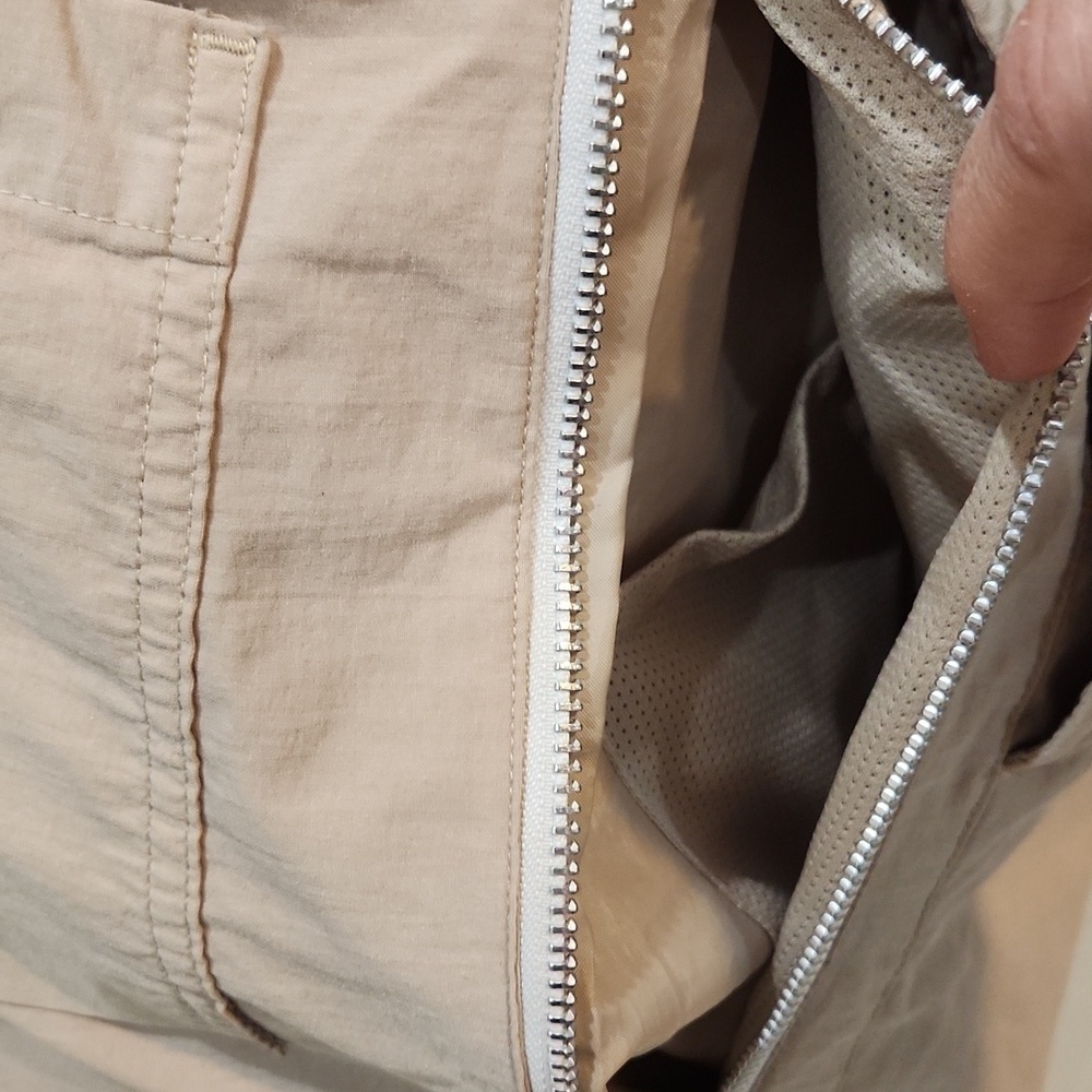 Nike Mid Rise Open Leg Stretch Track Pant, Tan, Womens Medium - Picture 5 of 10